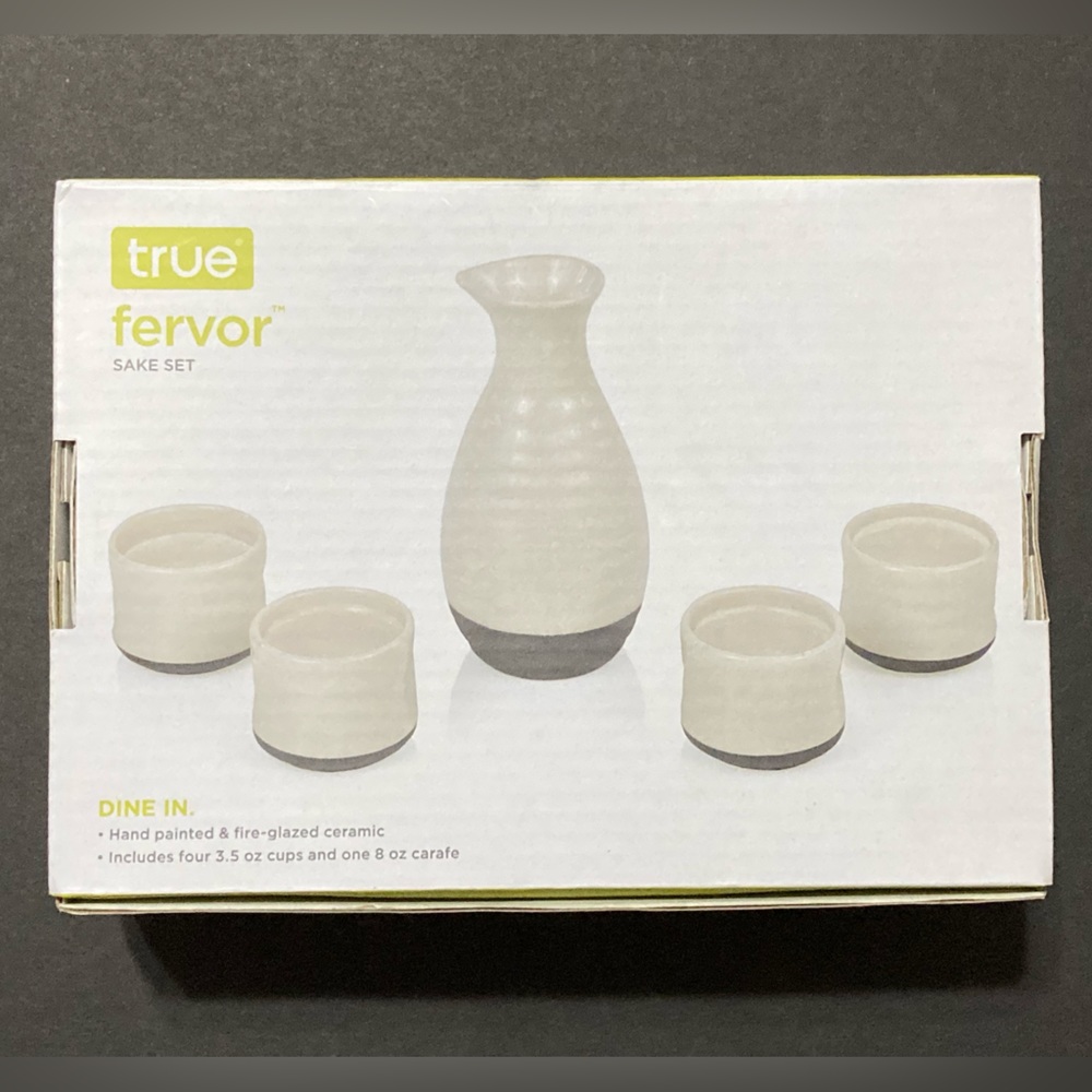 True Fervor Hand Painted Sake Set Open box, like new